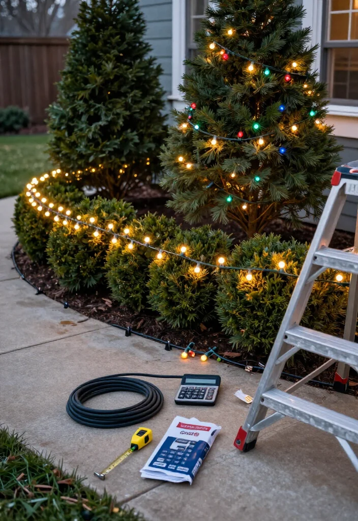 11 Best Christmas Light Calculator: How Many Feet You Need, Cost & Safety Guide - 4. Measure Shrubs, Hedges, and Small Trees Without Wasting Strands 1
