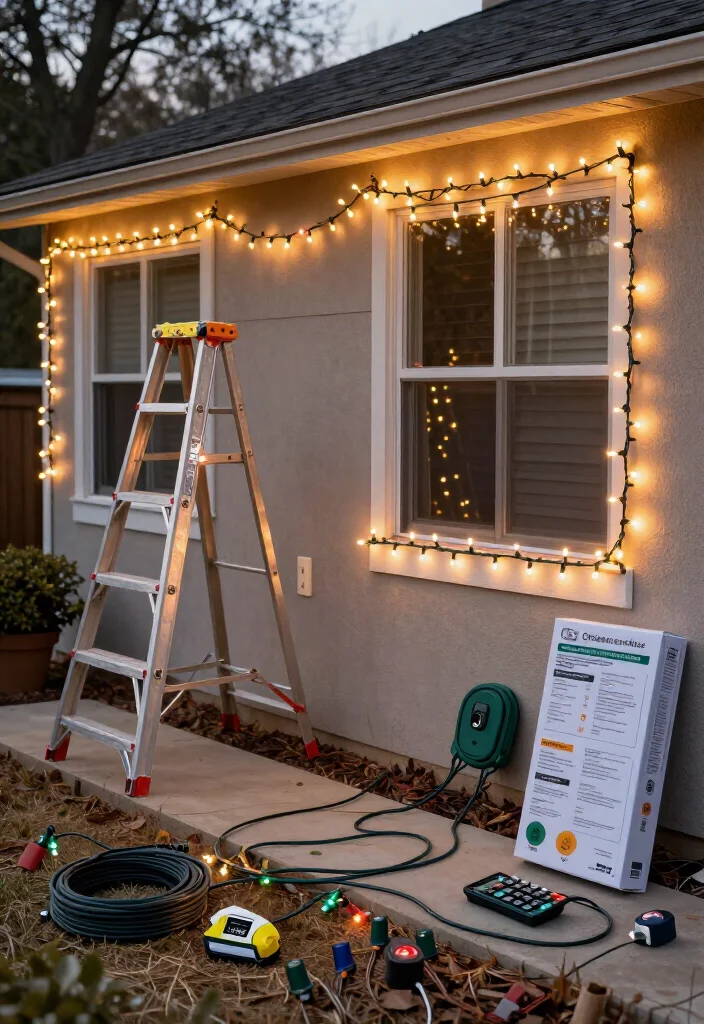 11 Best Christmas Light Calculator: How Many Feet You Need, Cost & Safety Guide - 9. Build Ladder and Weather Safety Into the Measurement Plan 1
