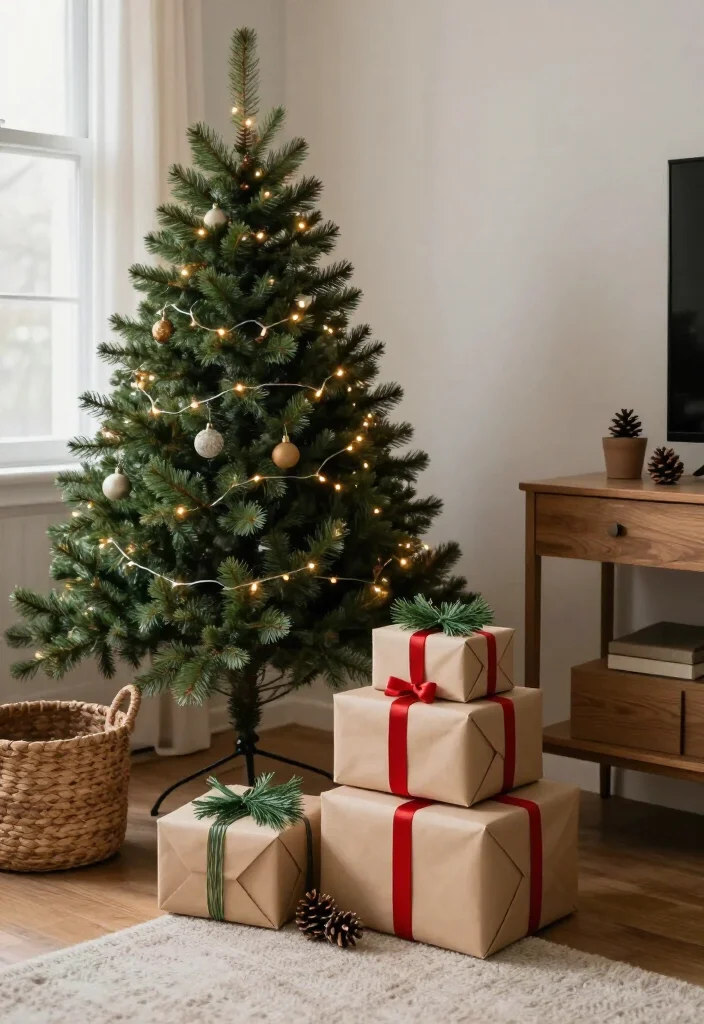 11 Small Christmas Decor Changes That Make Your Home Feel Instantly Festive (Without Spending a Fortune!) - 10. Wrap a Few Empty Boxes for Instant Holiday Color 1