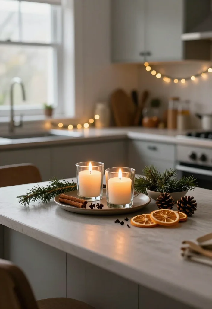 11 Small Christmas Decor Changes That Make Your Home Feel Instantly Festive (Without Spending a Fortune!) - 11. Add Candlelight and a Gentle Holiday Scent 1