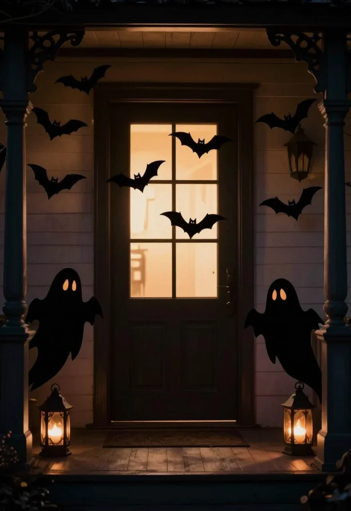 11 Spooktacular Halloween Entryway Decor Ideas That Will Thrill Your Guests! - 4. Spooky Silhouettes 1