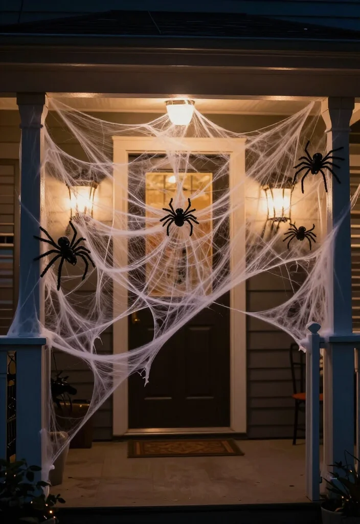 11 Spooktacular Halloween Entryway Decor Ideas That Will Thrill Your Guests! - 8. Cobweb Creations 1