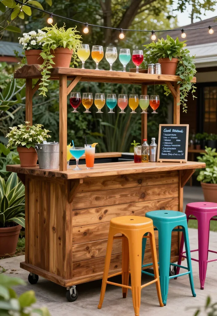 11 Weekend Backyard Projects That'll Transform Your Outdoor Space Into a Paradise! - 4. Create a DIY Outdoor Bar 1