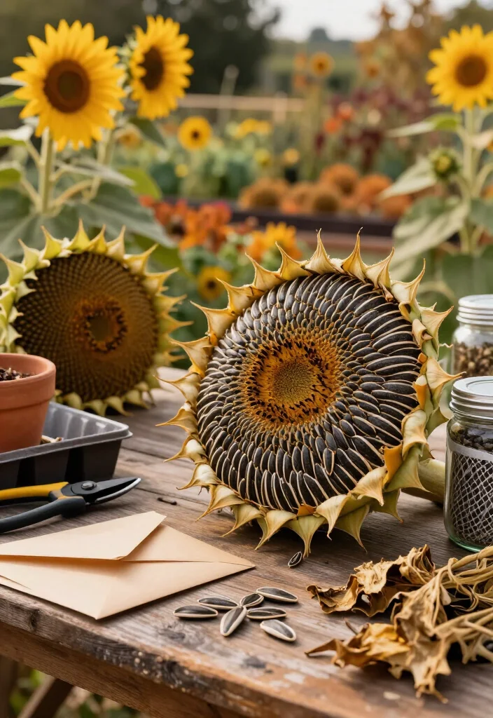 12 Flower Seeds to Collect Before September Ends (Save These Now for a Gorgeous Spring Garden!) - 4. Sunflower Seeds: Wait for the Head to Turn Dry 1