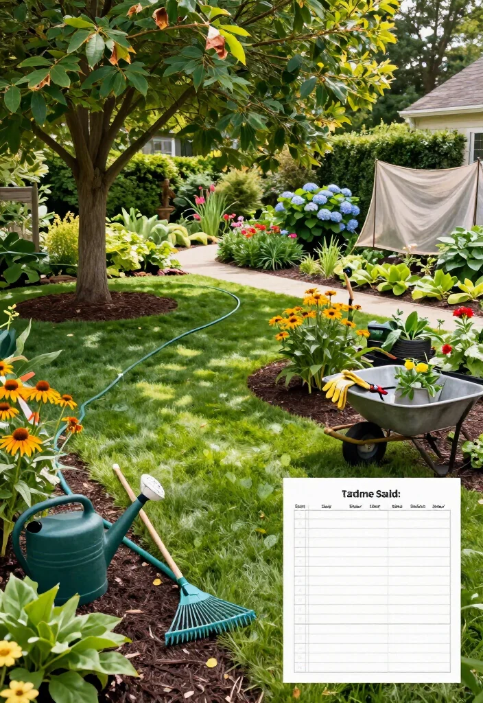 12-Month Landscape Maintenance Calendar: The Ultimate Yard-Care Checklist for a Beautiful Garden All Year! - July: Water Deeply and Protect Plants from Heat 1