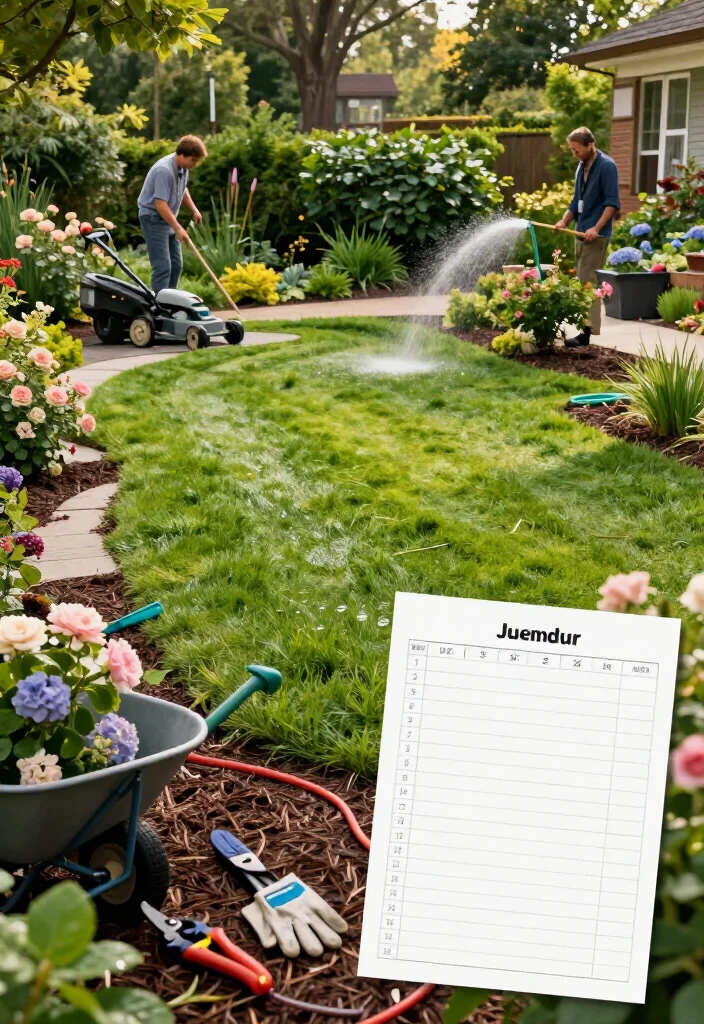 12-Month Landscape Maintenance Calendar: The Ultimate Yard-Care Checklist for a Beautiful Garden All Year! - June: Mow Smart, Mulch Well, and Watch for Summer Stress 1