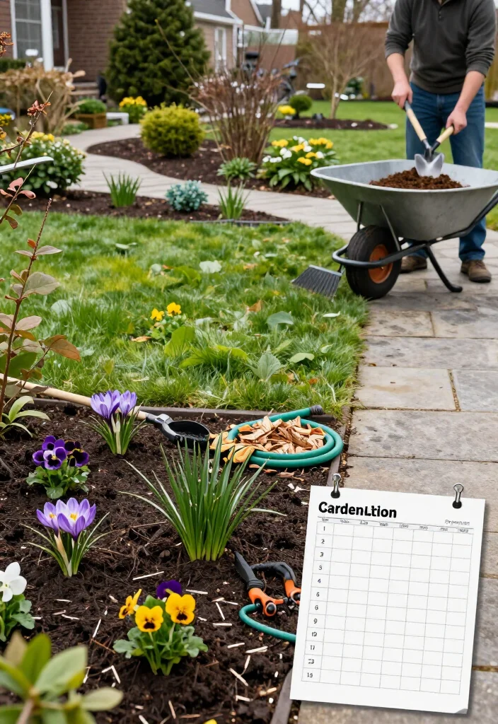 12-Month Landscape Maintenance Calendar: The Ultimate Yard-Care Checklist for a Beautiful Garden All Year! - March: Prepare Beds and Give Spring Growth a Clean Start 1