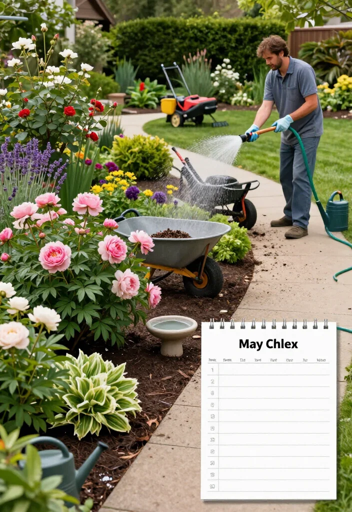 12-Month Landscape Maintenance Calendar: The Ultimate Yard-Care Checklist for a Beautiful Garden All Year! - May: Feed the Garden and Keep Moisture in the Soil 1