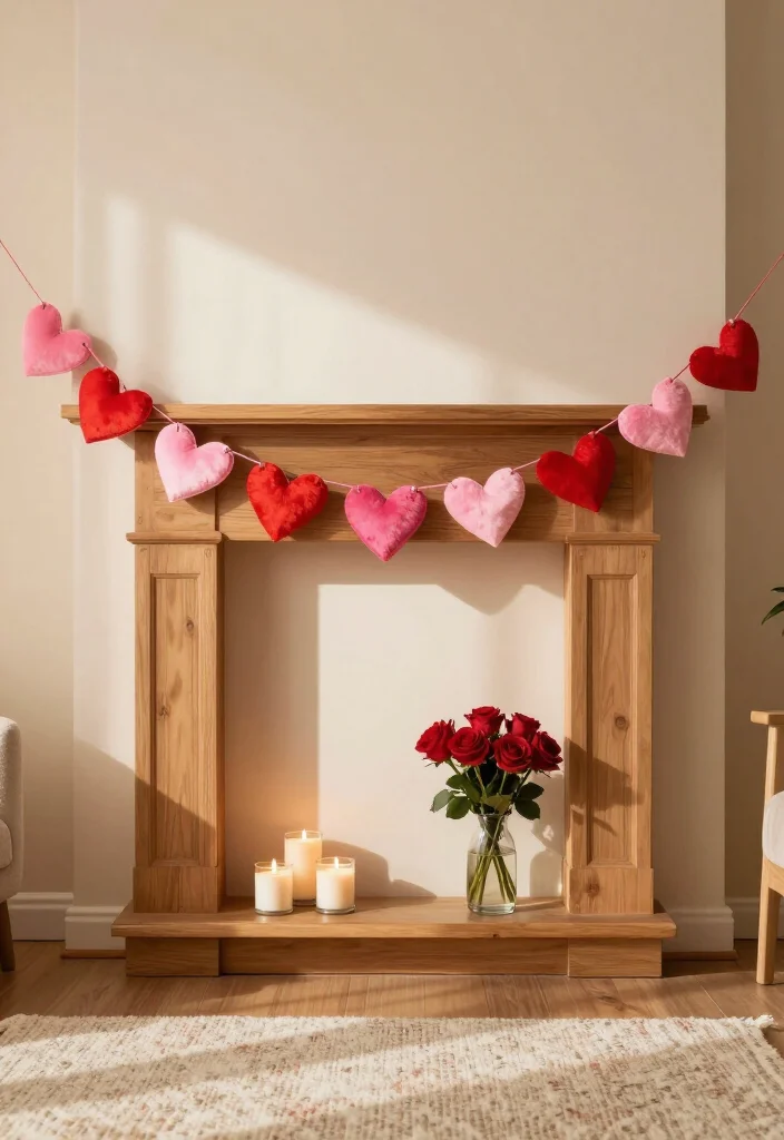 13 Adorable Valentine's Day Decor Ideas Under $50 (You Won't Believe #5!) 2 13 Adorable Valentine's Day Decor Ideas Under $50 (You Won't Believe #5!) - 1. DIY Heart Garland 1