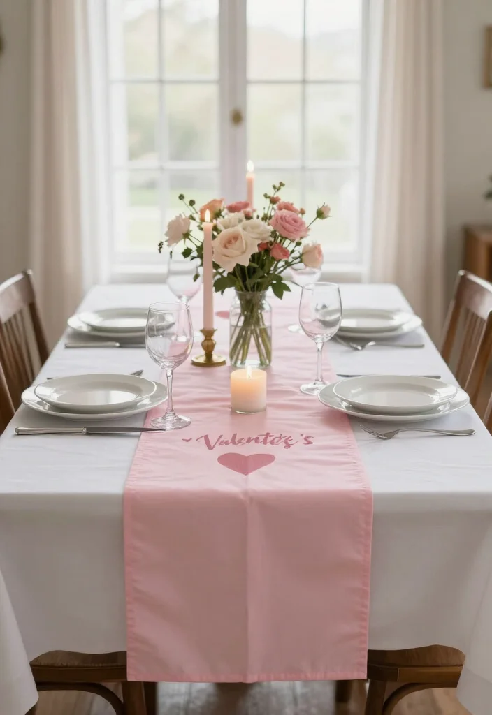 13 Adorable Valentine's Day Decor Ideas Under $50 (You Won't Believe #5!) 64 13 Adorable Valentine's Day Decor Ideas Under $50 (You Won't Believe #5!) - 11. Valentine’s Day Table Runner 1
