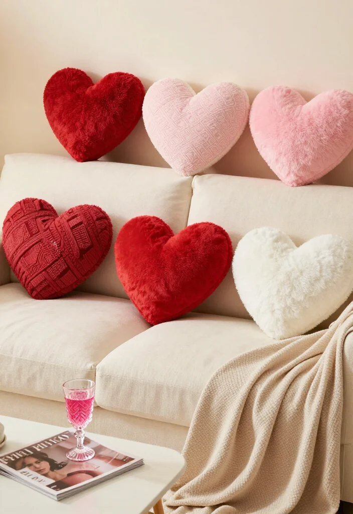 13 Adorable Valentine's Day Decor Ideas Under $50 (You Won't Believe #5!) 14 13 Adorable Valentine's Day Decor Ideas Under $50 (You Won't Believe #5!) - 3. Heart-shaped Throw Pillows 1