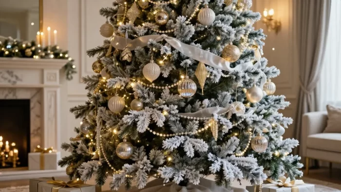 13 Flocked Christmas Tree Decorating Ideas That Look Straight Out of a Holiday Movie (Wait Until You See #7!)