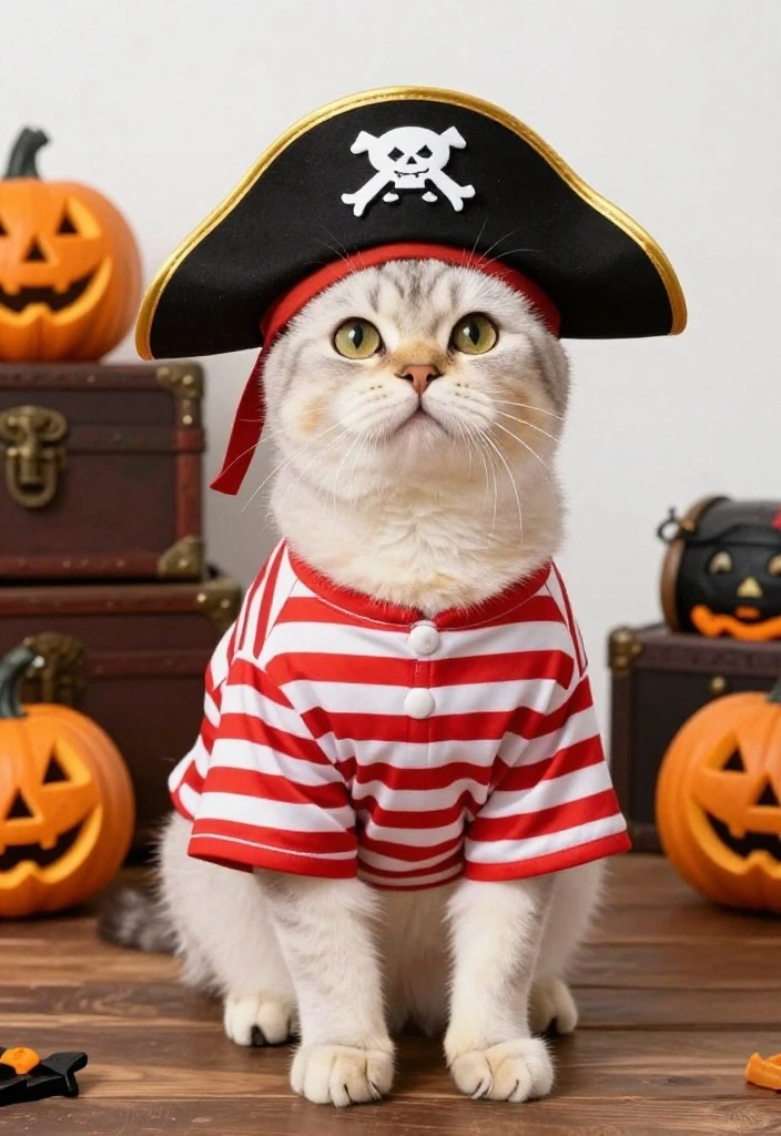 13 Genius Cat Halloween Costume Ideas That Will Make You Say 'Meow Wow!' - 10. Pirate Cat 1