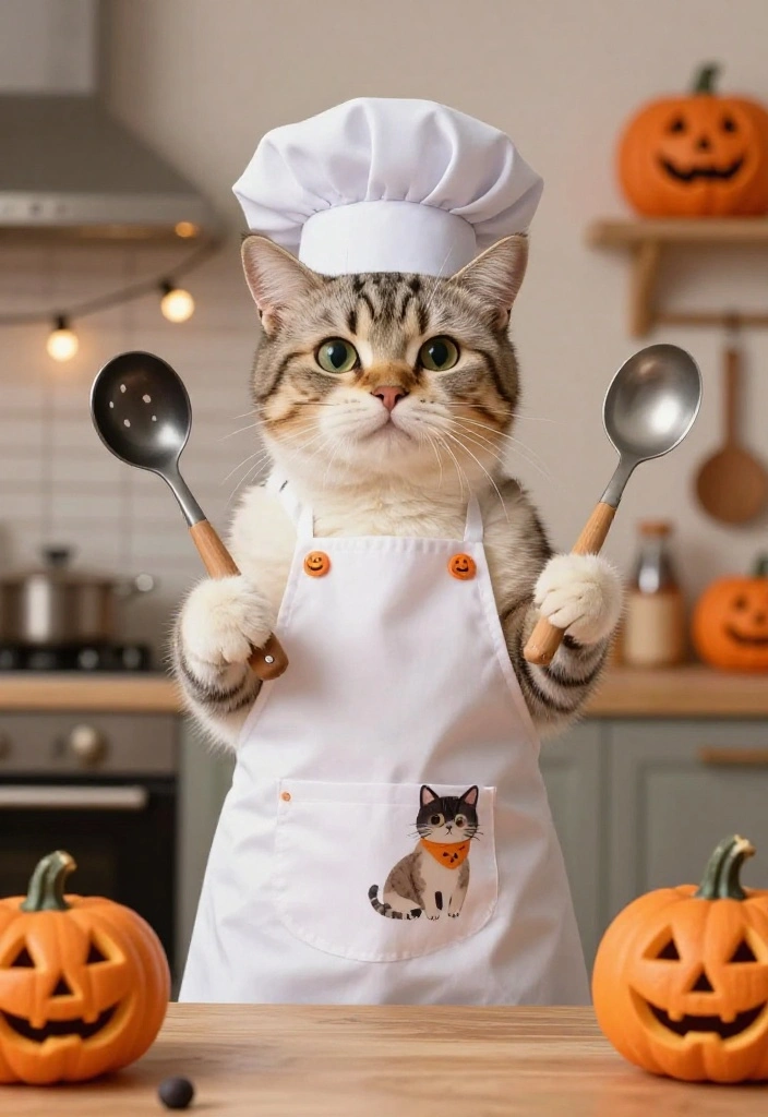 13 Genius Cat Halloween Costume Ideas That Will Make You Say 'Meow Wow!' - 11. Cat Chef 1