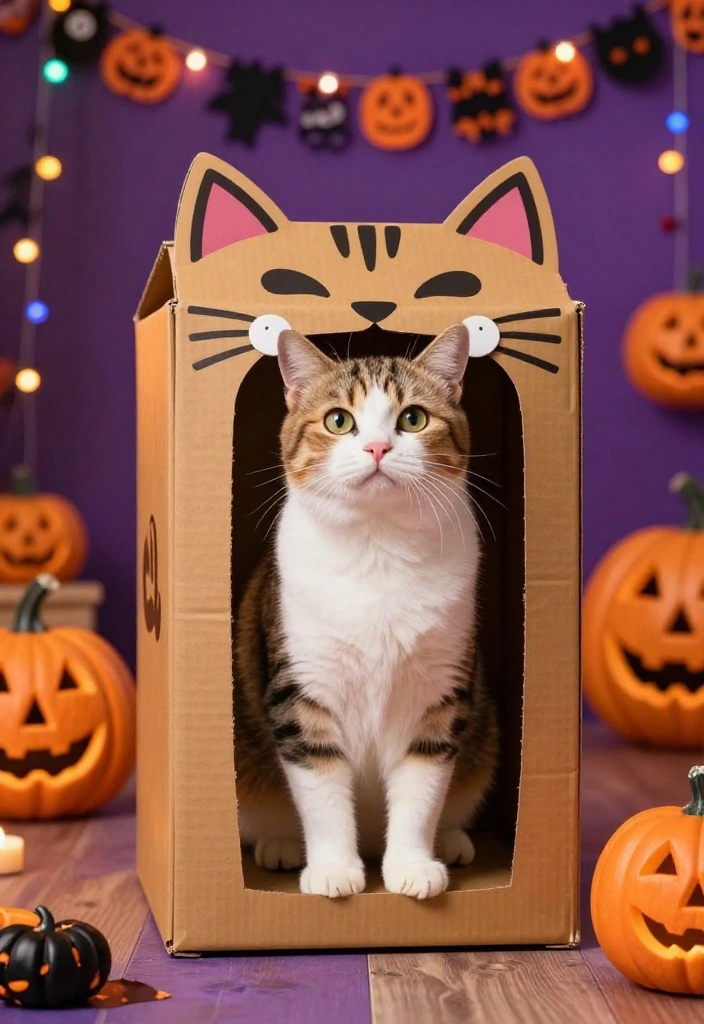 13 Genius Cat Halloween Costume Ideas That Will Make You Say 'Meow Wow!' - 12. Cat in a Box 1