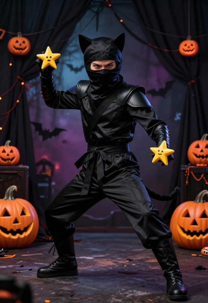 13 Genius Cat Halloween Costume Ideas That Will Make You Say 'Meow Wow!' - 5. Cat Ninja 1