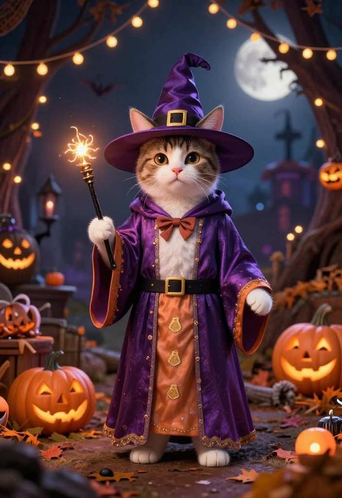 13 Genius Cat Halloween Costume Ideas That Will Make You Say 'Meow Wow!' - 9. Cat Wizard 1