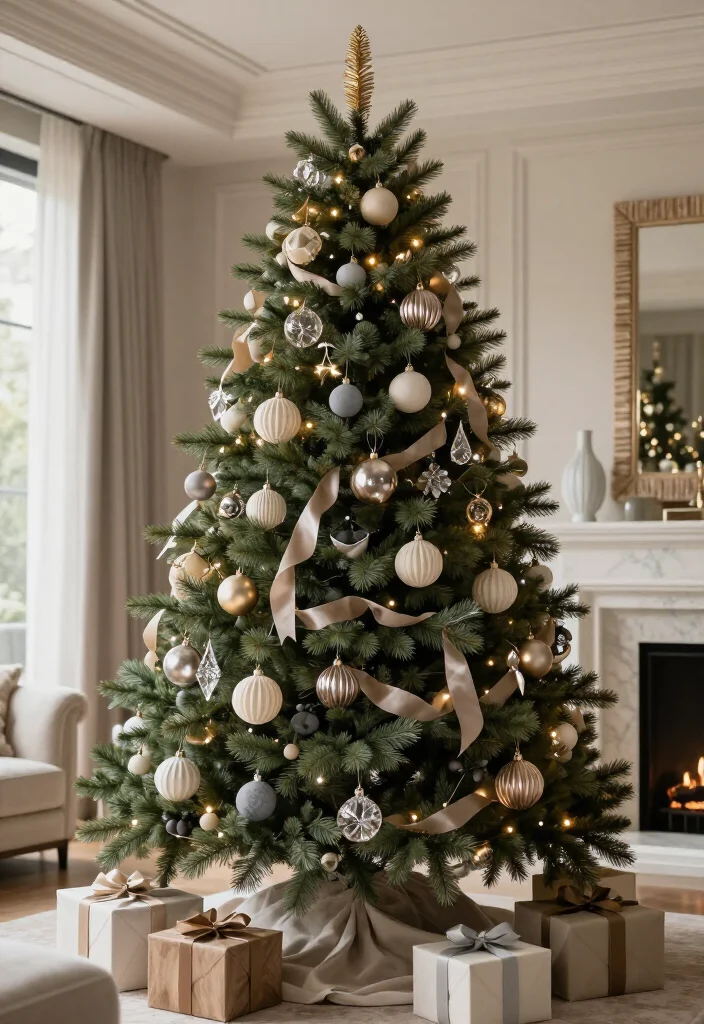 13 Glamorous Christmas Tree Decorating Ideas That Look Straight Out of a Luxury Magazine (#7 Is Pure Holiday Magic!) 68 13 Glamorous Christmas Tree Decorating Ideas That Look Straight Out of a Luxury Magazine (#7 Is Pure Holiday Magic!) - 13. Sculptural Neutrals for a Quiet Luxury Finish 1