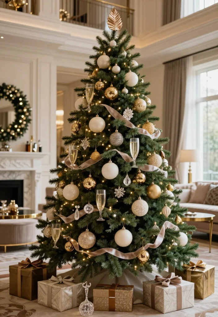 13 Glamorous Christmas Tree Decorating Ideas That Look Straight Out of a Luxury Magazine (#7 Is Pure Holiday Magic!) 41 13 Glamorous Christmas Tree Decorating Ideas That Look Straight Out of a Luxury Magazine (#7 Is Pure Holiday Magic!) - 8. Oversized Ornaments with a Grand Hotel Feel 1