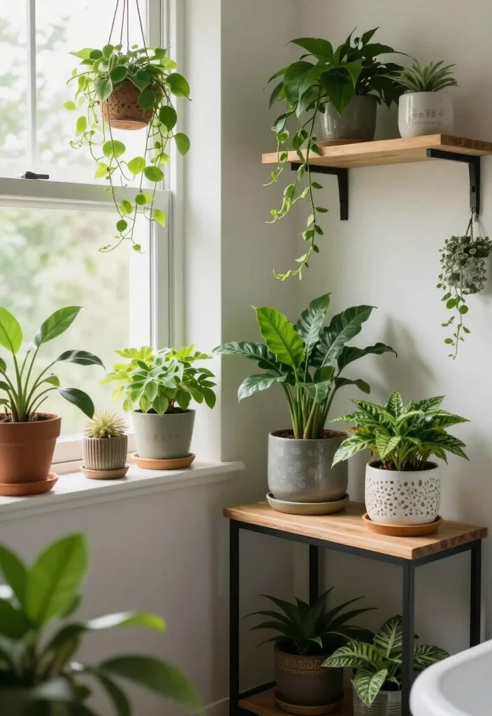 15 Best Small Bathroom Makeover Ideas on a Budget (You Won't Believe #7!) 69 15 Best Small Bathroom Makeover Ideas on a Budget (You Won't Believe #7!) - 14. The Power of Greenery 1