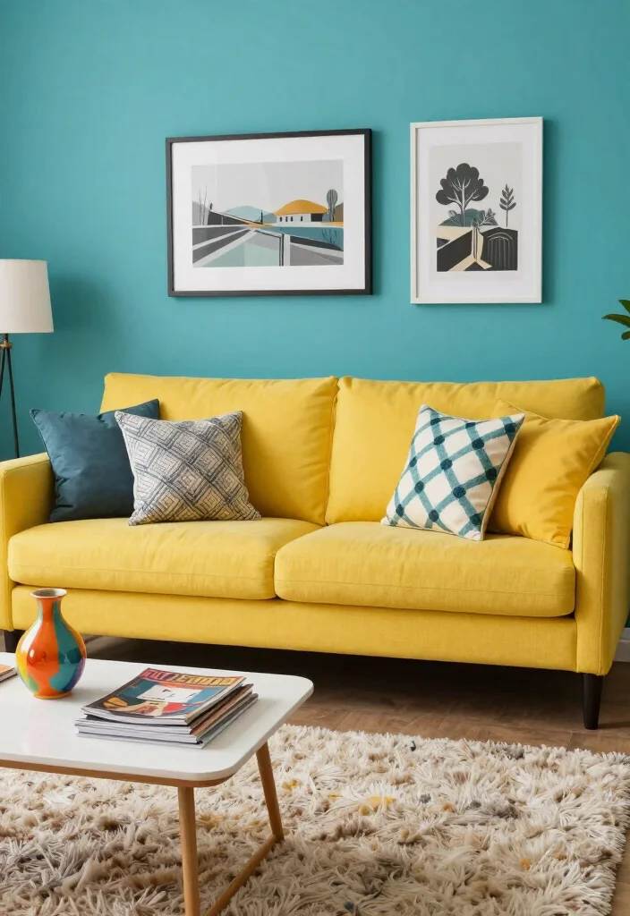 15 Best Sofas for Short People That Will Change Your Living Room Forever! - 5. Playful Pops of Color 1