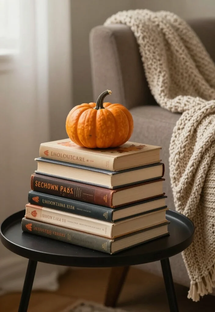 15 Chic Fall Decor Ideas Under $25 That Look Expensive! 55 15 Chic Fall Decor Ideas Under $25 That Look Expensive! - 12. Autumn-Themed Books 1