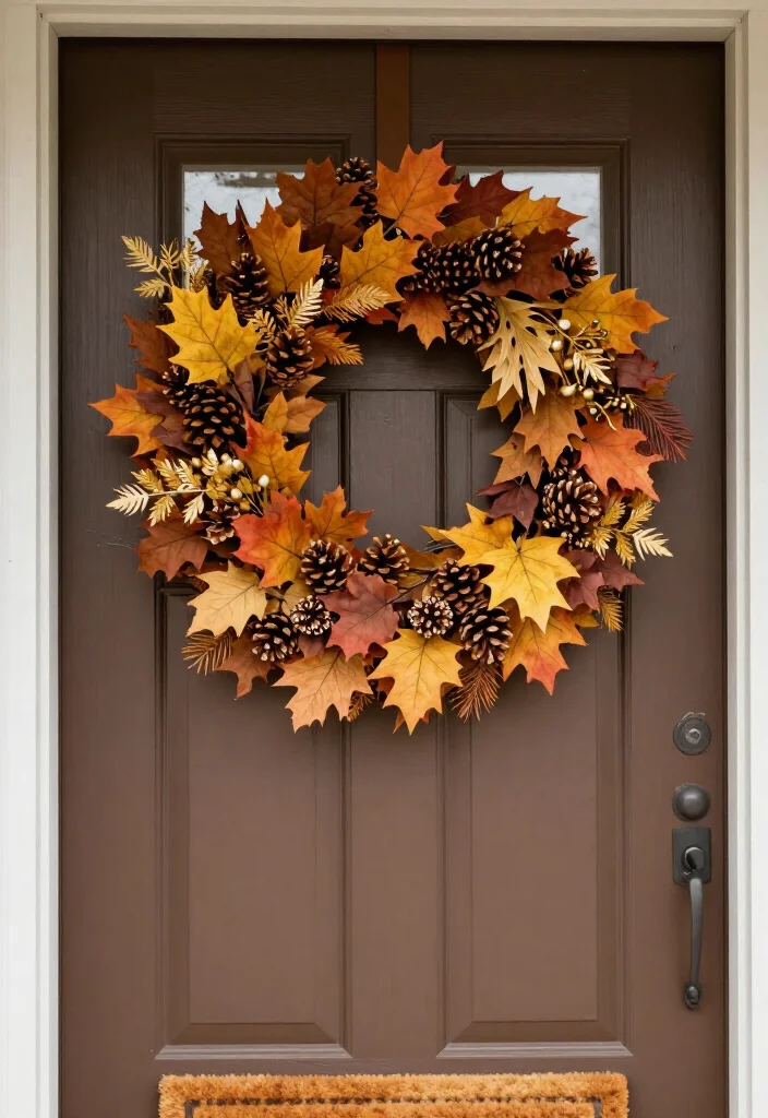 15 Chic Fall Decor Ideas Under $25 That Look Expensive! 24 15 Chic Fall Decor Ideas Under $25 That Look Expensive! - 3. Handmade Autumn Wreaths 1