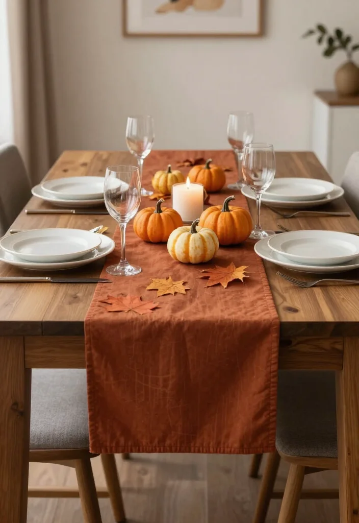 15 Chic Fall Decor Ideas Under $25 That Look Expensive! 26 15 Chic Fall Decor Ideas Under $25 That Look Expensive! - 5. Elegant Table Runners 1