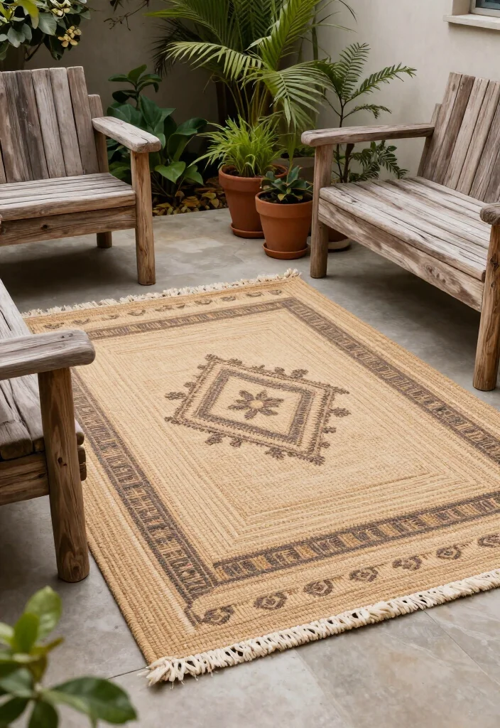 15 Cozy Outdoor Rug Concepts That'll Transform Your Patio into a Dreamy Retreat! - 15. Eco-Friendly Outdoor Rugs for Sustainability 1