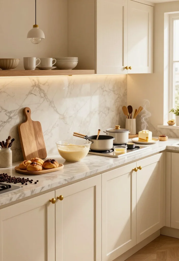 15 Cream Kitchen Ideas That Look So Luxurious, Guests Will Think You Remodeled! 64 15 Cream Kitchen Ideas That Look So Luxurious, Guests Will Think You Remodeled! - 11. Add A Cream Butler Pantry Or Coffee Station 1