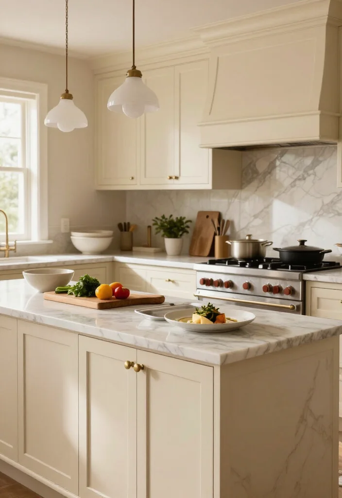 15 Cream Kitchen Ideas That Look So Luxurious, Guests Will Think You Remodeled! 65 15 Cream Kitchen Ideas That Look So Luxurious, Guests Will Think You Remodeled! - 12. Mix Traditional Cream Cabinets With Modern Appliances 1