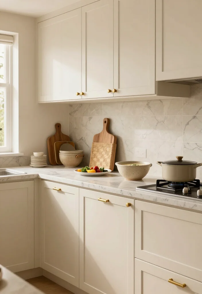 15 Cream Kitchen Ideas That Look So Luxurious, Guests Will Think You Remodeled! 52 15 Cream Kitchen Ideas That Look So Luxurious, Guests Will Think You Remodeled! - 9. Layer Cream With Soft Beige And Greige 1