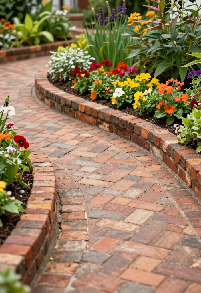 15 Creative Contemporary Garden Edging Ideas That'll Transform Your Outdoor Space! - 11. Brick Edging 1