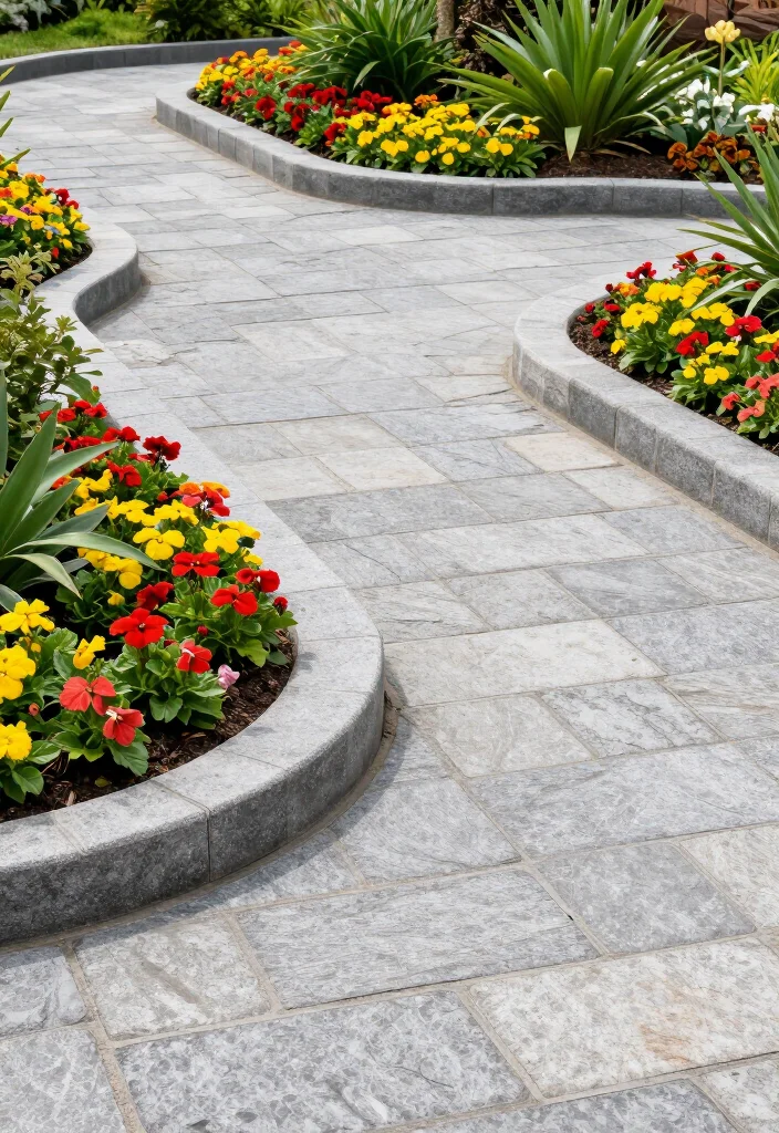 15 Creative Contemporary Garden Edging Ideas That'll Transform Your Outdoor Space! - 8. Paver Stone Edging 1