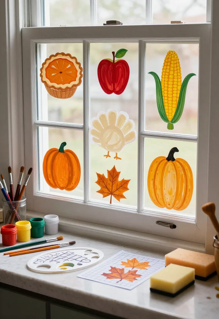 15 Easy Thanksgiving Window Painting Ideas Anyone Can Create (Even If You Can't Draw!) 58 15 Easy Thanksgiving Window Painting Ideas Anyone Can Create (Even If You Can't Draw!) - 14. Mini Thanksgiving Windowpanes 1