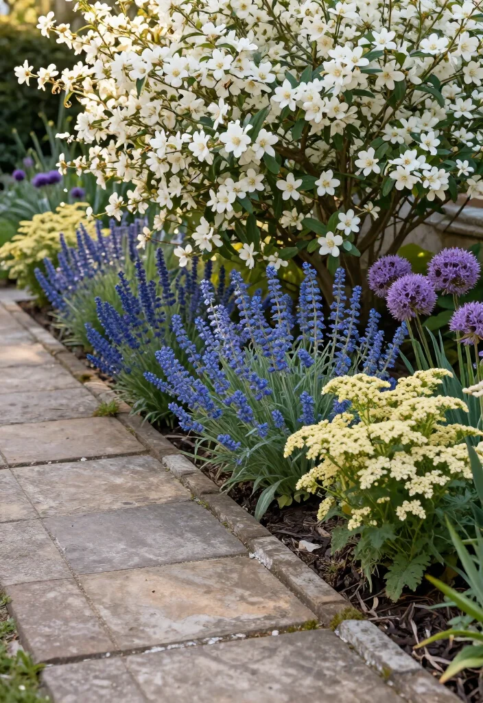 15 Fragrant Pollinator Path Borders That’ll Keep Bees Coming Back All Season Long (Wait Until You See #7!) - 11. Mock Orange and Nepeta for a Fragrant Spring-to-Summer Transition 1