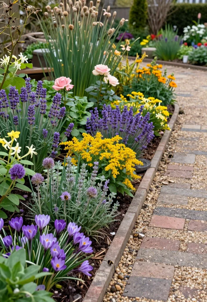 15 Fragrant Pollinator Path Borders That’ll Keep Bees Coming Back All Season Long (Wait Until You See #7!) - 15. A Four-Season Scented Border That Keeps the Path Alive 1