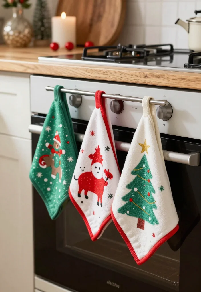 15 Stunning Christmas Decor Ideas Under $25 That Will Transform Your Home! - 14. Holiday-Themed Towels 1
