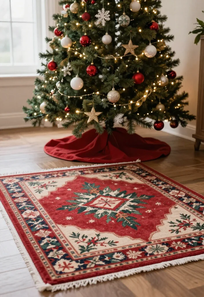 15 Stunning Christmas Decor Ideas Under $25 That Will Transform Your Home! - 15. Christmas Themed Rugs 1