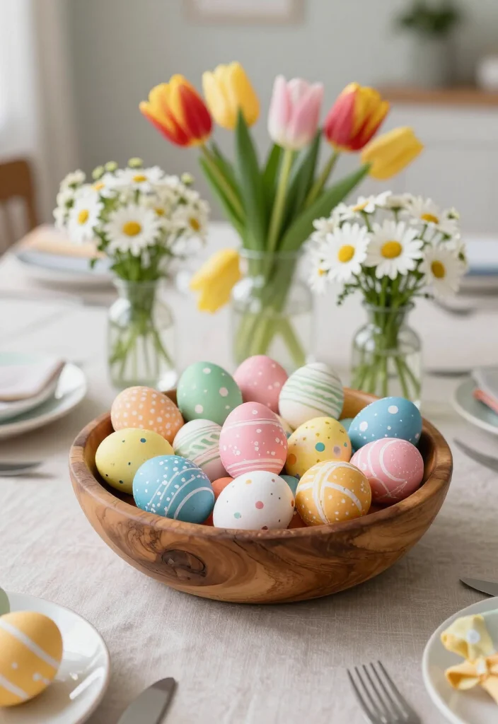 15 Stunning Easter Decor Ideas Under $100 That Will Wow Your Guests! - 1. Colorful Egg Centerpieces 1