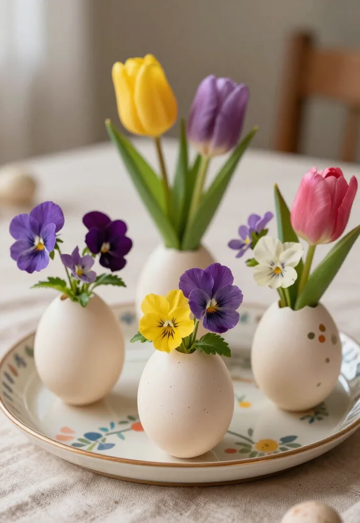15 Stunning Easter Decor Ideas Under $100 That Will Wow Your Guests! - 6. Charming Easter Egg Vases 1