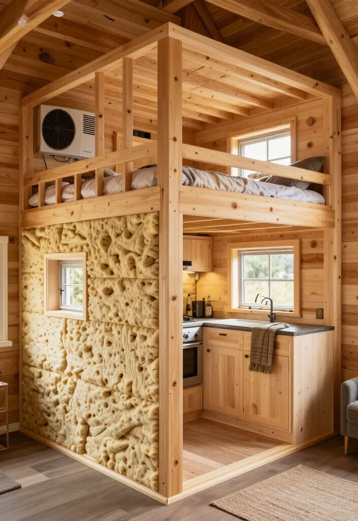 15 Tips for a Year-Round Tiny Home in a Deluxe Lofted Barn Cabin: Insulation, Heating & Ventilation - 1. Build a Complete Insulation Envelope Before Decorating 1