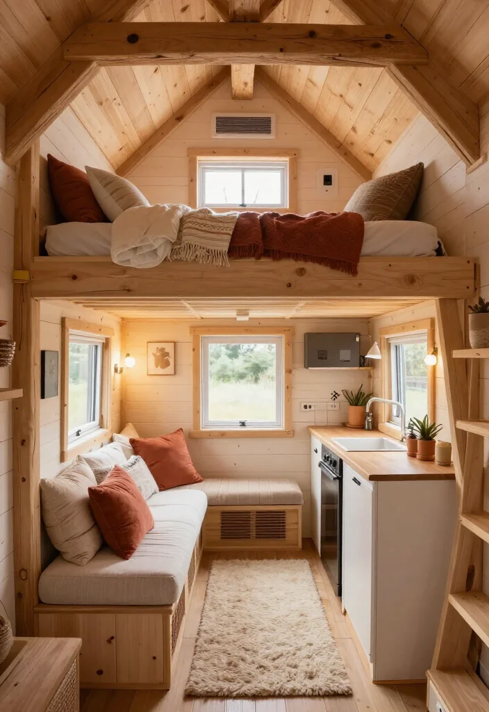 15 Tips for a Year-Round Tiny Home in a Deluxe Lofted Barn Cabin: Insulation, Heating & Ventilation - 14. Choose Cozy Textiles That Support Airflow 1