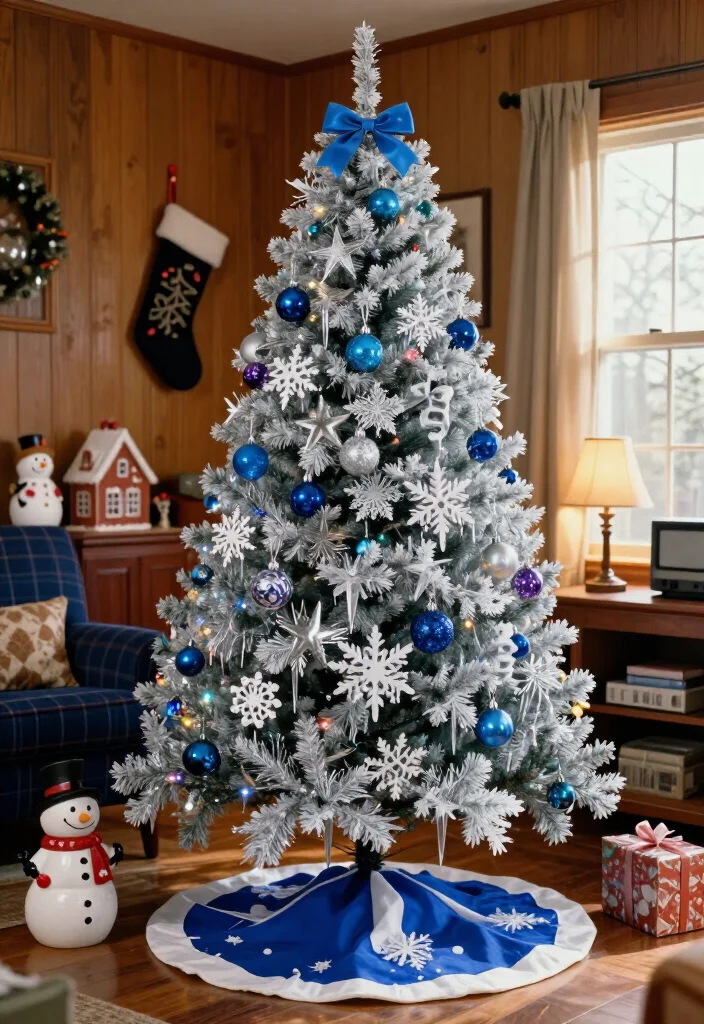 17 90s Christmas Tree Ideas That'll Bring Back the Best Holiday Memories (You Need to See #7!) 44 17 90s Christmas Tree Ideas That'll Bring Back the Best Holiday Memories (You Need to See #7!) - 11. Try a Frosty Silver-and-Blue Tree 1