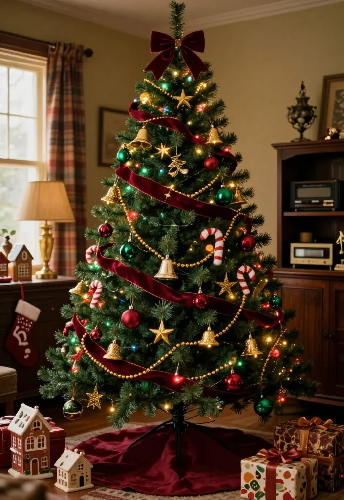 17 90s Christmas Tree Ideas That'll Bring Back the Best Holiday Memories (You Need to See #7!) 49 17 90s Christmas Tree Ideas That'll Bring Back the Best Holiday Memories (You Need to See #7!) - 14. Mix Burgundy, Gold, and Deep Green 1