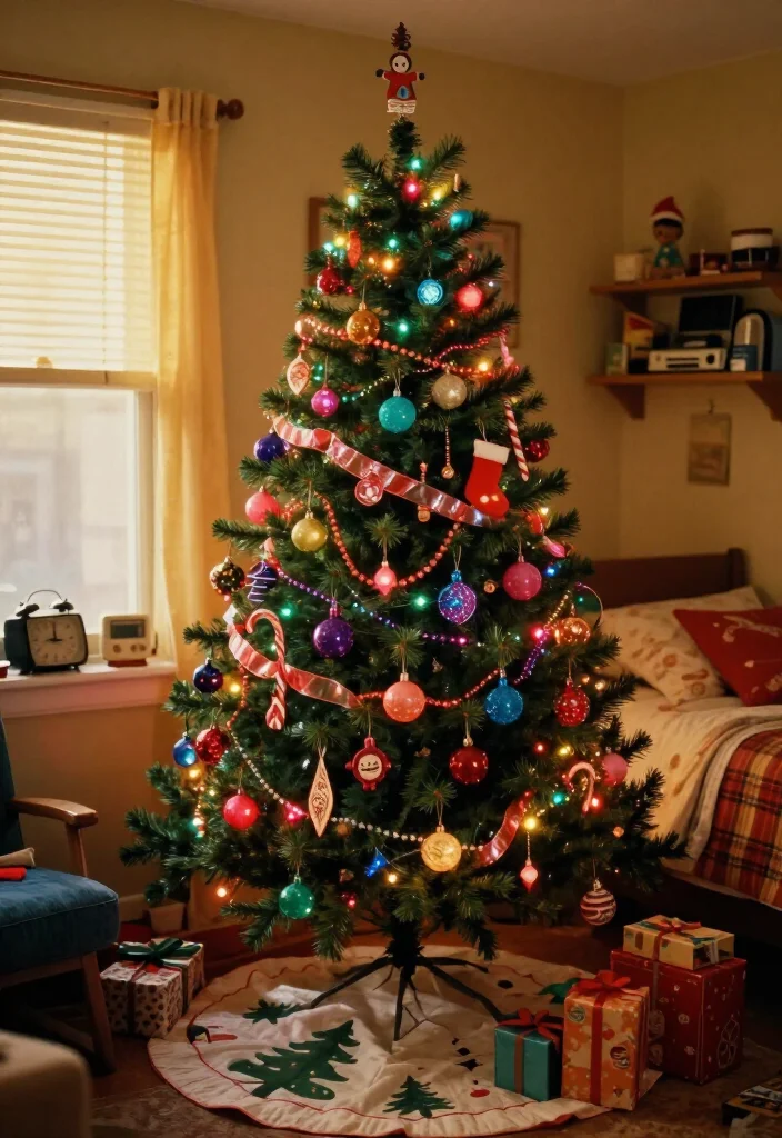 17 90s Christmas Tree Ideas That'll Bring Back the Best Holiday Memories (You Need to See #7!) 61 17 90s Christmas Tree Ideas That'll Bring Back the Best Holiday Memories (You Need to See #7!) - 16. Give a Teen Bedroom Tree Some 90s Sparkle 1
