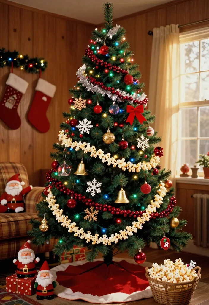 17 90s Christmas Tree Ideas That'll Bring Back the Best Holiday Memories (You Need to See #7!) 13 17 90s Christmas Tree Ideas That'll Bring Back the Best Holiday Memories (You Need to See #7!) - 2. Bring Back Popcorn and Cranberry Garland 1