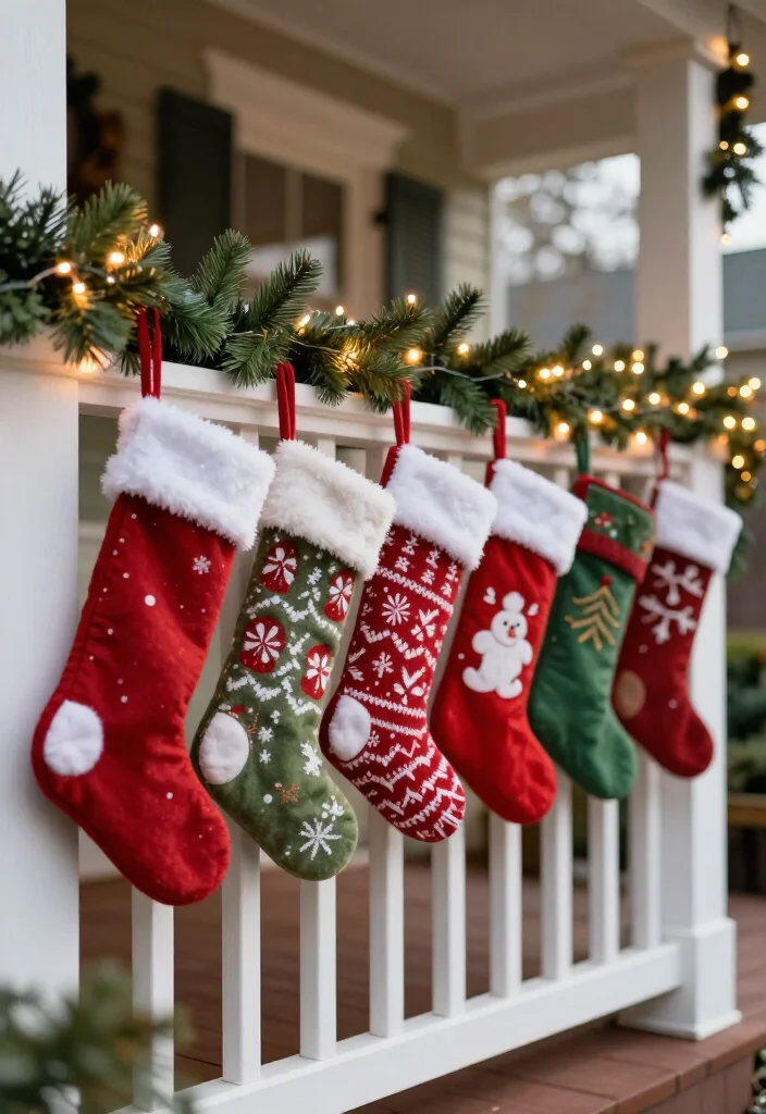 17 Affordable Christmas Porch Decor Under $50 That Will Dazzle Your Guests! 61 17 Affordable Christmas Porch Decor Under $50 That Will Dazzle Your Guests! - 16. Classic Stockings 1