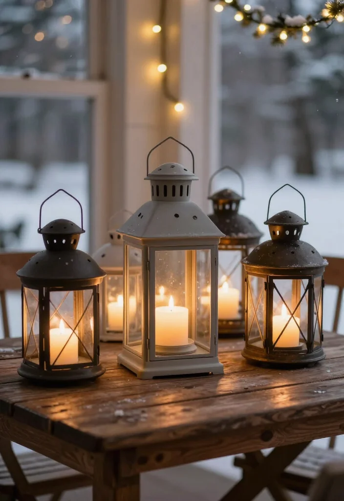 17 Affordable Christmas Porch Decor Under $50 That Will Dazzle Your Guests! 17 17 Affordable Christmas Porch Decor Under $50 That Will Dazzle Your Guests! - 6. Sparkling Candle Lanterns 1