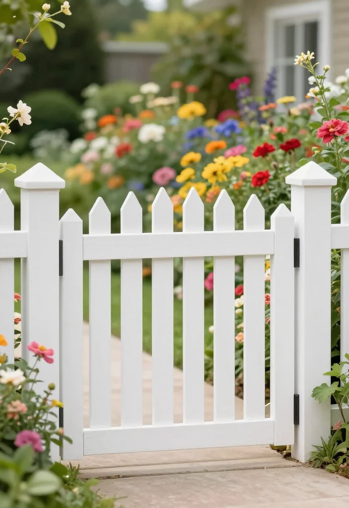17 BEST Driveway Gate Ideas That Will Transform Your Curb Appeal (You Won't Believe #5!) - 12. Charming Pickett Fence Gate 1